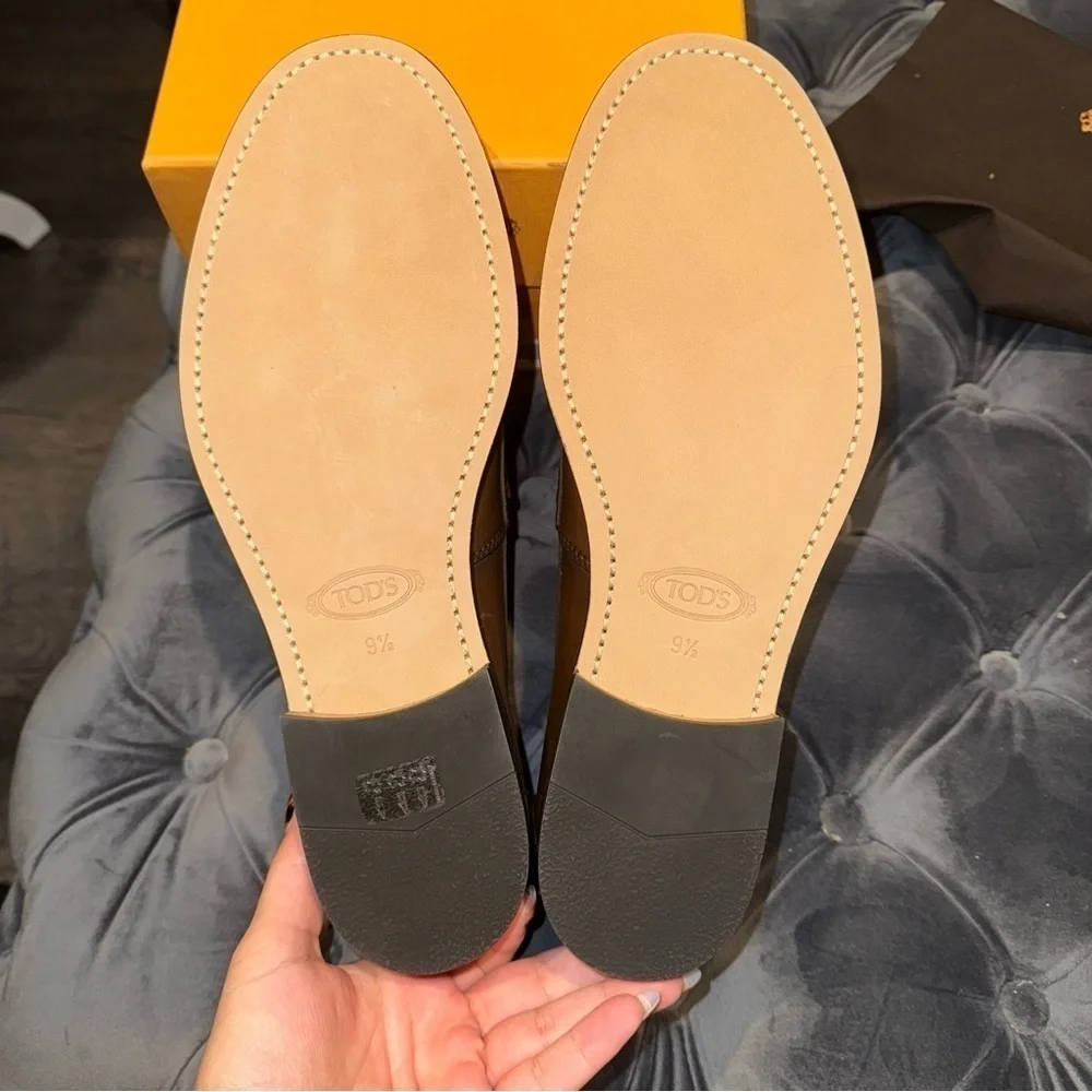 New Size 10.5 (UK 9.5) Tod’s Mocassino Loafers Brown Leather